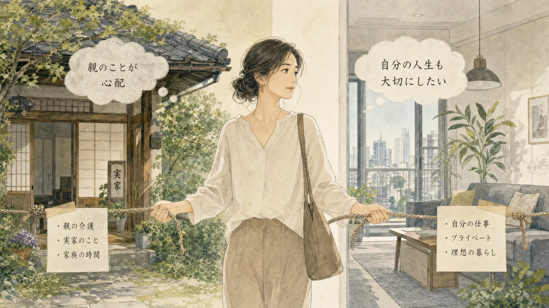 実家と自分の人生のバランス