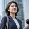 都会で自信に満ちた30代女性