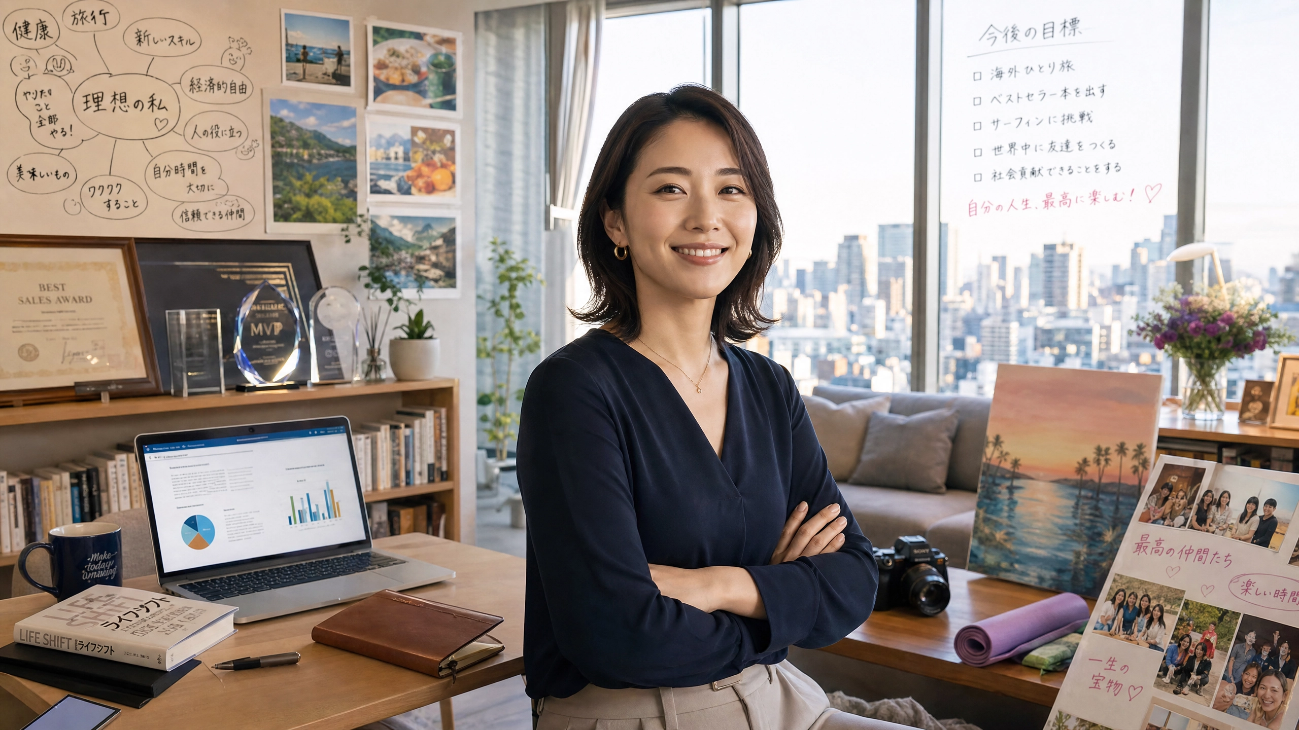 充実した人生を送る30代女性