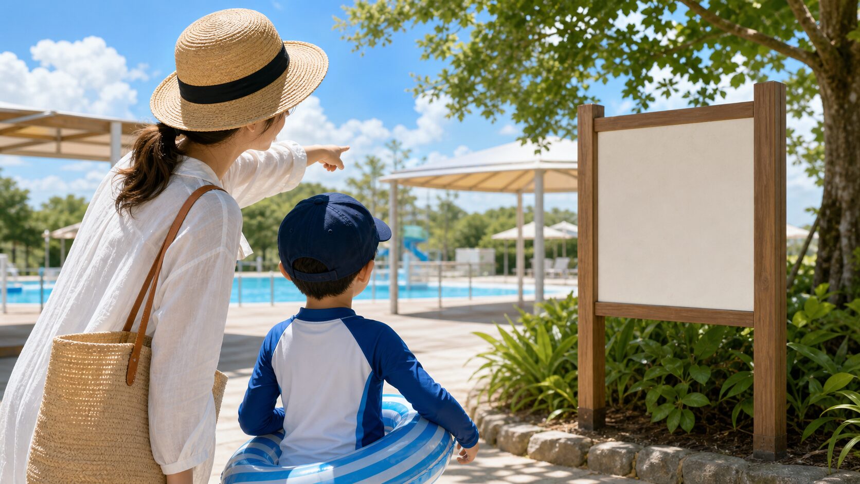 子どもの名前ラベルを隠して撮影前に確認するイメージ