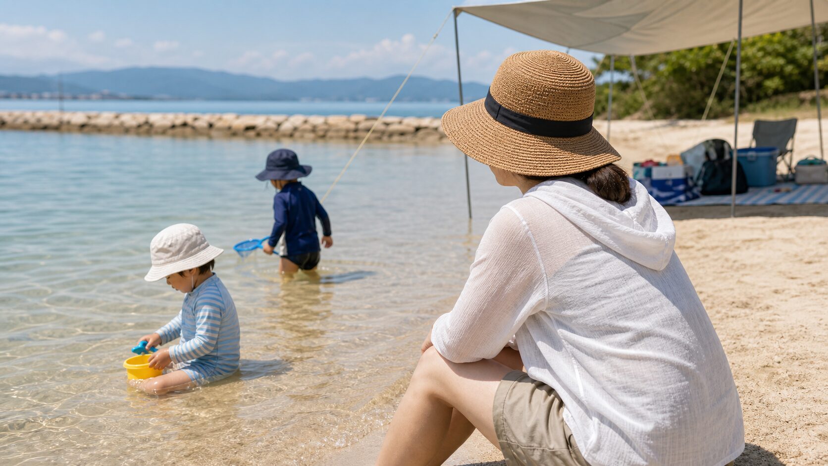 投稿しない写真を家族内で残すために選び分けるイメージ