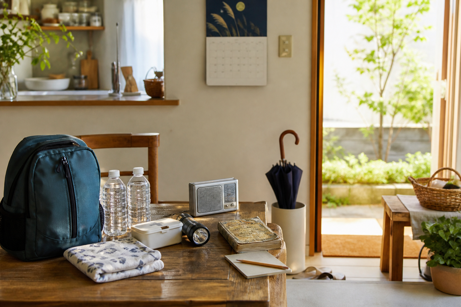 二百十日と防災の日の時期に家庭の備えを考える late summer Japanese home